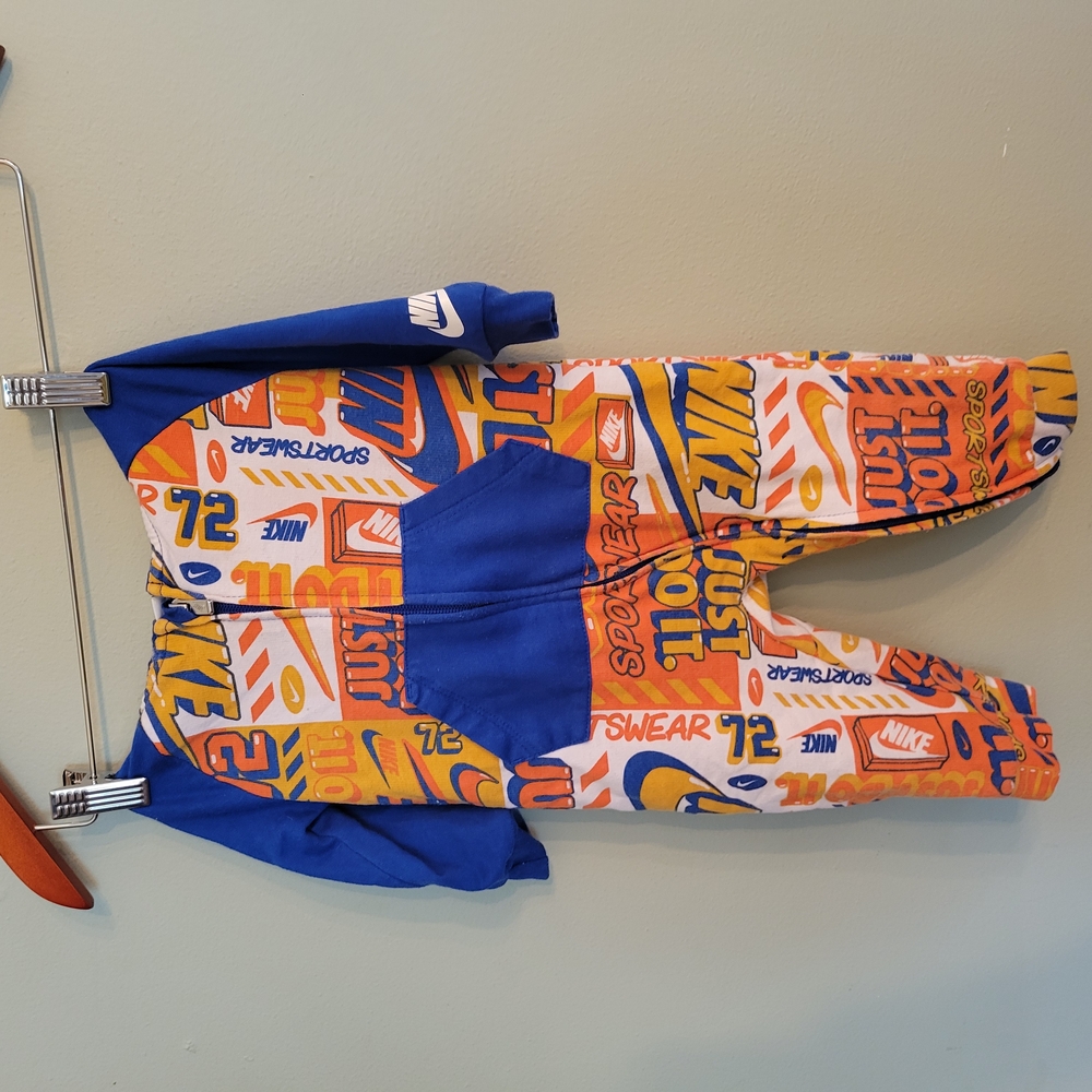 Nike Blue and Orange Graphic Jumpsuit
